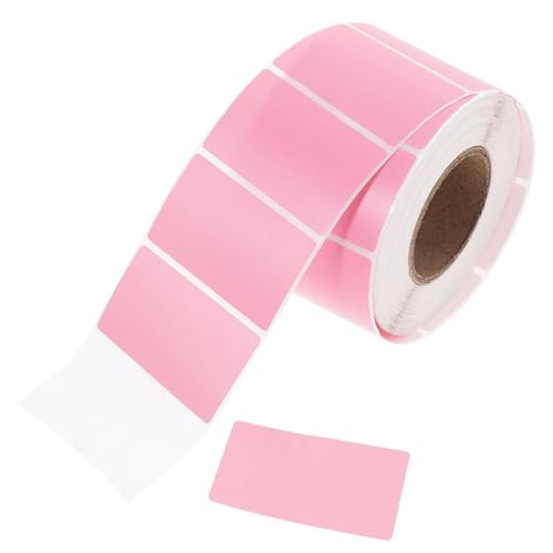 Housoutil 1 Rolle klebrige Thermoetiketten namensaufkleber aufkleberpapier Klebeetiketten Thermisches Etikett Thermoetikettenpapier Aufkleber-Etiketten Express-Etiketten Preisaufkleber Rosa von Housoutil