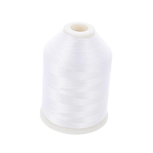 Housoutil 1 Rolle leuchtendes Stickgarn Stickfaden Fäden Nähmaschine Kleidung zum Nähen von Zahnseide Multifunktions-Stickgarn Nähgarn für Kleidung T-Shirt-Garn Polyester Weiß von Housoutil