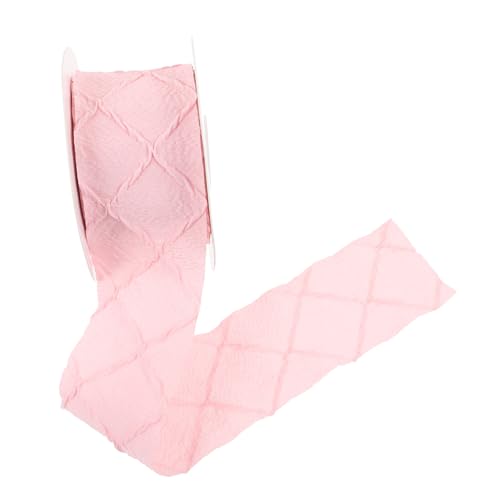 Housoutil 1 Rolle praktisches Geschenkband trimmen Band zum Verpacken Haarschmuckband dekorativ Grosgrain Ribbon Banddekor kreative Kuchenbänder Wickelband Party-Geschenkbänder Stoff Rosa von Housoutil