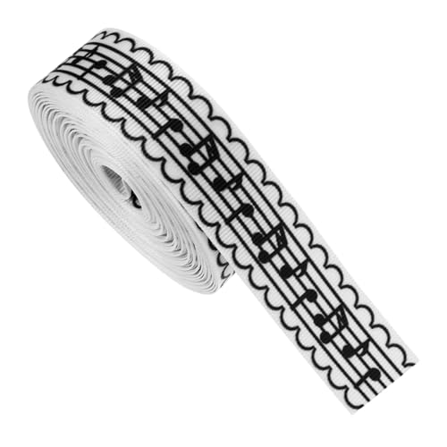 Housoutil 1 Rollenbox Musiknotenband Schleife Satinband Verpackung Basteln Diy-bastelband Geschenkband Präsentieren Wickelband Packband Bogenband Heimgeschenkband Band Umwickeln Stoff von Housoutil
