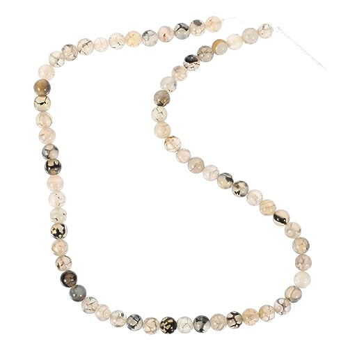 Housoutil 1 Saite Naturstein Agate Perlen Lose Schmuckperlen für DIY Armbänder und Schlüsselanhänger Langlebig und Farbecht pro Strang für Schmuckgestaltung von Housoutil