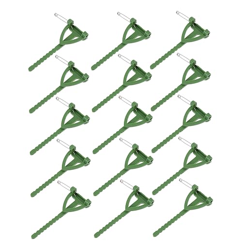 Housoutil 1 Satz 100 Stück Anstecknadel Stifte farbig Knopfloch-Boutonniere Boutonnieres künstliche pflanze kunstplflanze Dreiecksbrosche selber machen Plastikclips im Boutonniere-Stil Green von Housoutil