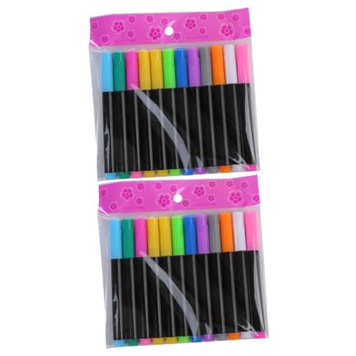 Housoutil 1 Satz 2 Stück Kreide auf Wasserbasis Wischen Sie spurlos Aquarellstift LED fluoreszierender Stift flüssige Farbstifte Aquarellstifte für Plastik von Housoutil