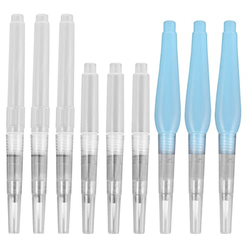 Housoutil 1 Satz Aquarell Pinsel mit Wassertank Teiliges aus Künstlertinte Füllfederhalter und Malpinsel für Kunststudenten Langen und Kurzen Pens Blau für Wasserfarben und Schreibübungen von Housoutil