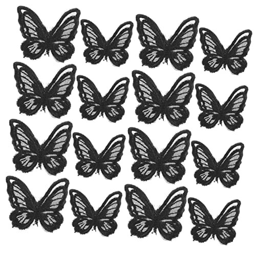 Housoutil 1 Satz Bezaubernde Schmetterlings Patches Gestickte Aufnäher Für Diy Kleidung Dekorative Patches Für Kissen Pullover Und Handarbeiten 30 Stück von Housoutil