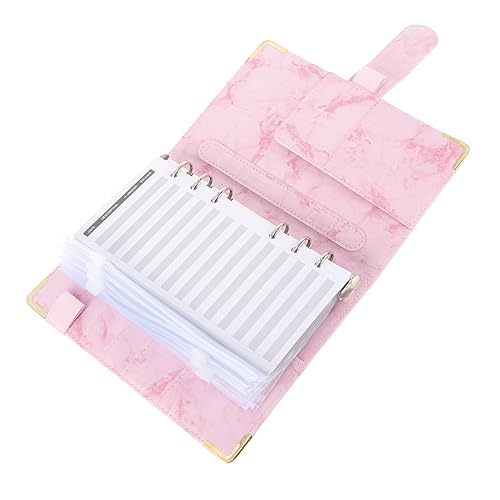 Housoutil 1 Satz Binder Hauptbuch Schlüssel Budgetordner Mit Reißverschlussumschlägen Geldbinder Zum Sparen Von Bargeld Budgetbindemittel Schlank Notizbuch Bargeldsparender Ordner Pvc Rosa von Housoutil