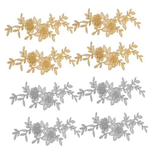 Housoutil 1 Satz Blumen Stickerei Aufnäher Diy Applikationen Für Kleidung Bastelprojekte Aufbügeln Oder Nähen Und Langlebig Und Vielseitig Einsetzbar 8 Stück von Housoutil