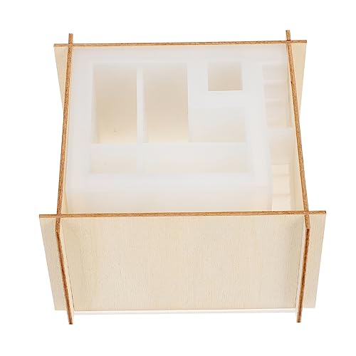 Housoutil 1 Satz Bonsai Topf Silikonform mit Halter Diy Epoxidharz Gießform für Blumentöpfe Bastelprojekte Einfach zu Entformen Kompakte für Dekorationen von Housoutil