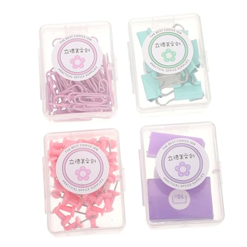 Housoutil 1 Satz Bürobedarf Set Teiliges Set mit Büroklammern Binder Clips Heftgerät und Pinnadel Zufälligen für Effektive Dokumentenorganisation und Kreative Projekte Housoutil 1 Satz Bürobedarf Set Teiliges Set mit Büroklammern Binder Clips Heftgerät und Pinnadel Zufälligen für Effektive Dokumentenorganisation und Kreative Projekte von Housoutil