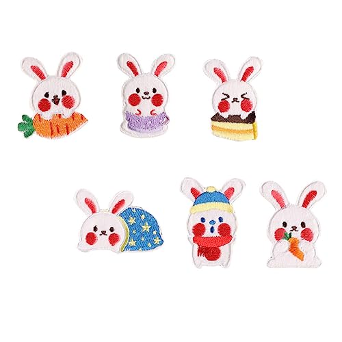 Housoutil 1 Satz Cartoon-kaninchen-stoff-aufkleber Süßes Cartoon-tier Gestickte Flecken Für Kleidung Patch Reparatur Flicken Für Bekleidung Kleiderflicken Polyester 6 Stück Housoutil 1 Satz Cartoon-kaninchen-stoff-aufkleber Süßes Cartoon-tier Gestickte Flecken Für Kleidung Patch Reparatur Flicken Für Bekleidung Kleiderflicken Polyester 6 Stück von Housoutil