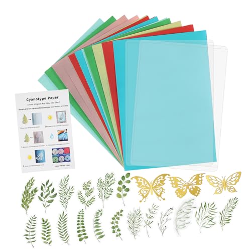 Housoutil 1 Satz Cyanotypie Papier Sonne Kunst Farbe Blumen- Machen Sammelalbum Bausatz Texturiert Diy Zubehör Traditionelles Malmaterial Zubehör Für Diy-projekte Bastelmaterial Diy Liefert von Housoutil