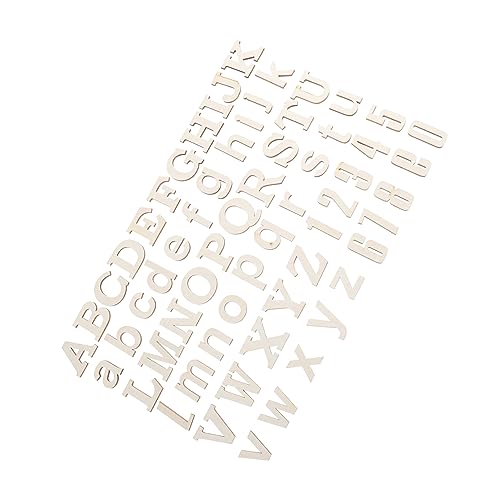 Housoutil 1 Satz DIY Holzbuchstaben Holzscheiben für Bastelprojekte Unbehandelte Holzstücke für Dekoration Hochzeitsornamente für DIY von Housoutil