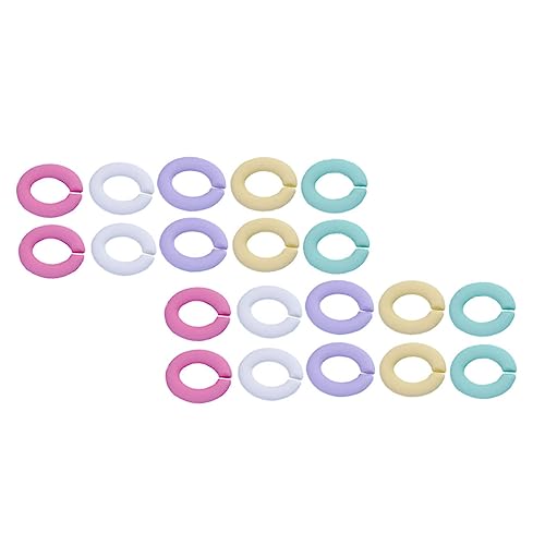 Housoutil 1 Satz Dekorative Acryl Verbindungsketten Für Diy Handy Hänger Vielseitige Bastelringe Für Schlüsselanhänger Armbänder Und Mehr Zufällige Farben Zufällige 20 Stück von Housoutil