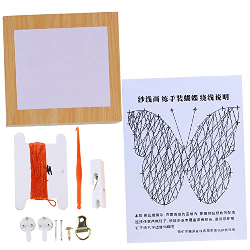 Housoutil 1 Satz Diy Bastelset für Nagelwicklung mit Schmetterlingsmuster Wanddekoration Diy Materialien für Handwerksprojekte für Wohnzimmer Schlafzimmer und von Housoutil