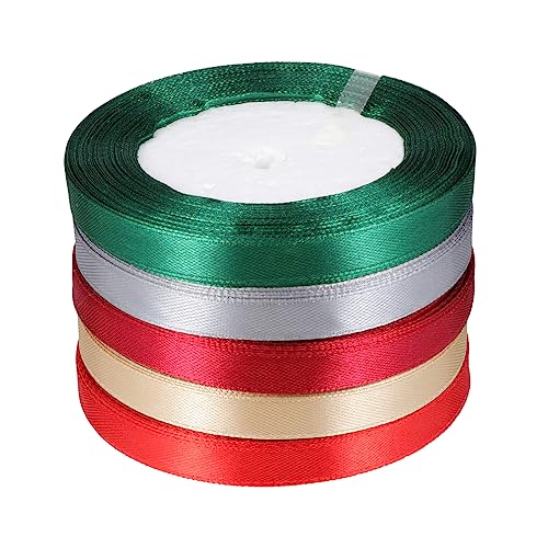 Housoutil 1 Satz Diy Dekorative Bänder Rosa Rustikal Groß Farbig Party Spitzenband Weiß Stoffband Für Verpackungsband Wickelband Verpackungszubehör Weihnachtsband Polyester 5rollen von Housoutil