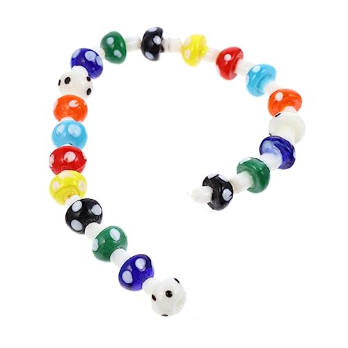 Housoutil 1 Satz Diy Dekorative Pilzperlen Bunte Glasperlen für Schmuckherstellung für Armbänder und Ohrringe Einfache Handhabung und Kreative Gestaltung Housoutil 1 Satz Diy Dekorative Pilzperlen Bunte Glasperlen für Schmuckherstellung für Armbänder und Ohrringe Einfache Handhabung und Kreative Gestaltung von Housoutil