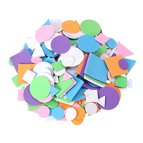 Housoutil 1 Satz Diy Eva Aufnäher Teiliges Selbstklebende Geometrische Formen Bunten Farben Für Bastelprojekte Scrapbooking Und Schuldekoration 150 Stück von Housoutil