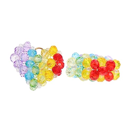Housoutil 1 Satz Diy Schmuckherstellung Abstandshalterperlen Buntem Für Armbänder Bastelmaterialien Für Ohrringe Haaraccessoires Handyhüllen 2 Stück von Housoutil