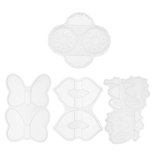 Housoutil 1 Satz Diy Silikon Stroh Decor Formen Teiliges Für Epoxidharz Lippe Schmetterling Und Blume Für Kreative Bastelprojekte Und Dekorationen 4 Stück von Housoutil
