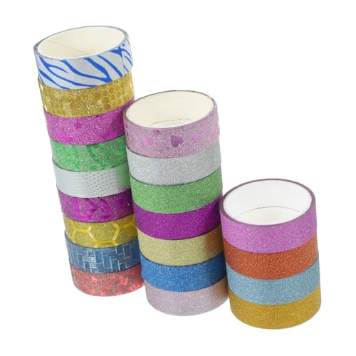 Housoutil 1 Satz Diy Teiliges Glitzer Washi Tape Dekorative Klebebänder Für Projekte Für Scrapbooking Journals Und Handgemachte 30 Stück von Housoutil