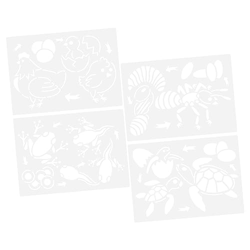 Housoutil 1 Satz Diy Tierwachstumszyklus Malvorlagen Set Wiederverwendbare Schablonen Pet Für Kreative Beschäftigungen Und Tierzeichnung 4blätter Housoutil 1 Satz Diy Tierwachstumszyklus Malvorlagen Set Wiederverwendbare Schablonen Pet Für Kreative Beschäftigungen Und Tierzeichnung 4blätter von Housoutil