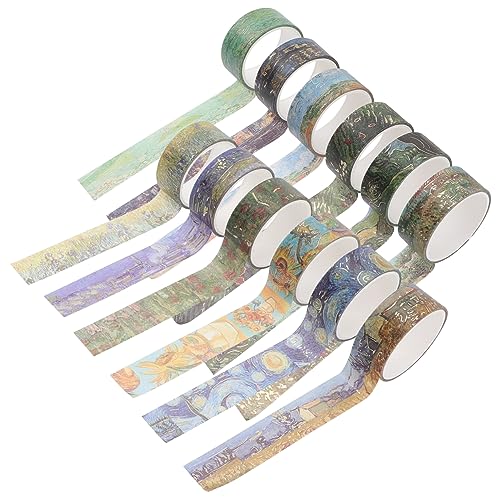 Housoutil 1 Satz Diy Washi Klebeband Mit Goldprägung Kreative Dekorationsklebebänder Für Scrapbooking Und Tagebuchgestaltung 12rollen von Housoutil