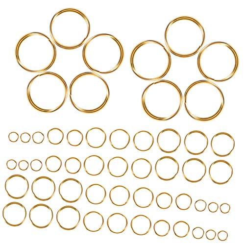 Housoutil 1 Satz Doppel -eisenringschlüsselring Rostfrei Armband Machen Biegering Biegeringe Selber Basteln Sprungringe Für Schmuckherstellung Mehrzweck-biegering Golden 690 Stück Housoutil 1 Satz Doppel -eisenringschlüsselring Rostfrei Armband Machen Biegering Biegeringe Selber Basteln Sprungringe Für Schmuckherstellung Mehrzweck-biegering Golden 690 Stück von Housoutil