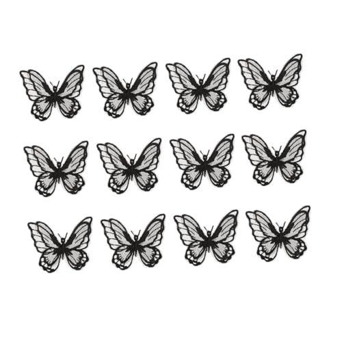 Housoutil 1 Satz Dreidimensionale Schmetterling Stoffflicken Diy Kleidung Patches Für Bekleidungsdekoration Zum Aufnähen Und Reparieren Von Kleidung Taschen Und Accessoires 12 Stück von Housoutil