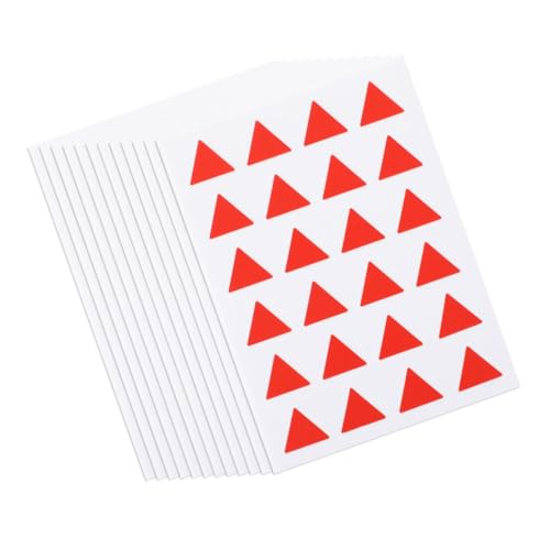 Housoutil 1 Satz Dreieckaufkleber Klein Scrapbooking Selbstklebender Klassifikationsaufkleber Selbstklebende Etikettenaufkleber Selbstklebende Abziehbilder Etiketten Aufkleber Rot 576 Stück von Housoutil