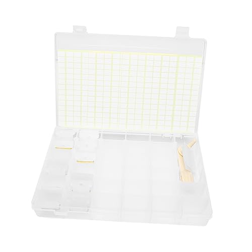 Housoutil 1 Satz Fächer Aufbewahrungsbox Set mit Aufklebern Winding Boards und Winder für Diy Stickerei zur Organisation von Garn und Nähzubehör von Housoutil