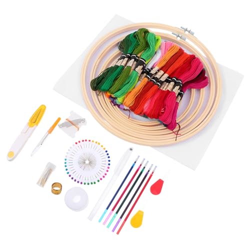 Housoutil 1 Satz Farben Diy Stickmaterialien Stickwerkzeuge Stickrahmen und Nähnadeln für Anfänger und Profis für Kreative Projekte und Besondere Housoutil 1 Satz Farben Diy Stickmaterialien Stickwerkzeuge Stickrahmen und Nähnadeln für Anfänger und Profis für Kreative Projekte und Besondere von Housoutil