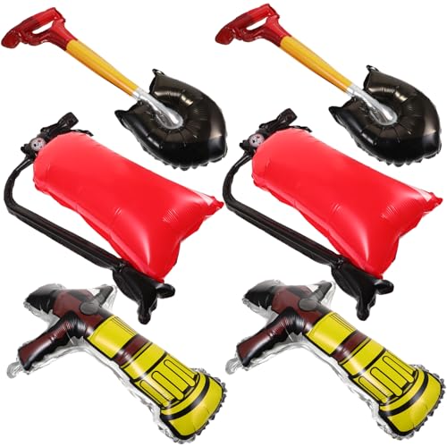 Housoutil 1 Satz Feuerlöscher-ballon Party Feuerwehr Ballons Led Dekorationen Requisiten Rosa Feuerwehrballon Aus Aluminium Ballon Zum Thema Feuerwehr Schaufel Spielsachen Aluminiumfolie von Housoutil
