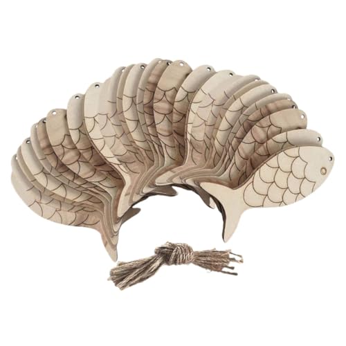 Housoutil 1 Satz Fischschmuck aus Holz Tagging hängend Wand Zier Tiere Fischausschnitt unvollendete Fisch-Hängeornamente aus Holz Natürliche Fischform -Ornamente Holzschild Hanfseil Beige Housoutil 1 Satz Fischschmuck aus Holz Tagging hängend Wand Zier Tiere Fischausschnitt unvollendete Fisch-Hängeornamente aus Holz Natürliche Fischform -Ornamente Holzschild Hanfseil Beige von Housoutil