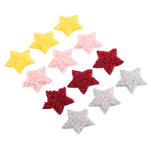 Housoutil 1 Satz Fuzzy Stern Patches Dekorative Applikationen Für Kleidung Bastelarbeiten Haaraccessoires Jeans Taschen Zufällige Farben Handwerksbedarf Für Diy 40 Stück von Housoutil