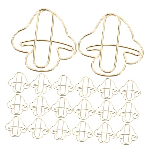 Housoutil 1 Satz Goldene Büroklammer Pilz-schreibtischzubehör Clips Papierclip Pilz-bürobedarf Süße Büroklammern Pilzklammern Büroklammern Und Heftklammern Eisen 20 Stück Housoutil 1 Satz Goldene Büroklammer Pilz-schreibtischzubehör Clips Papierclip Pilz-bürobedarf Süße Büroklammern Pilzklammern Büroklammern Und Heftklammern Eisen 20 Stück von Housoutil