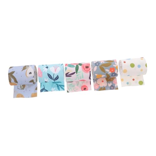 Housoutil 1 Satz Haarnadelmaterial Für Basteln Weiß Blumen- Salbeigrünes Band Partyband Materialband Bandzubehör Bogenband Geschenkband Bastelband Wickelband Stoff 5 Stück von Housoutil