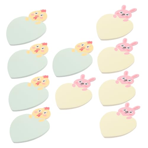 Housoutil 1 Satz Hähnchen-Hasen- -Notizen lustige Notizpolster süße Notizbilder kawaii bürobedarf Papier von Housoutil