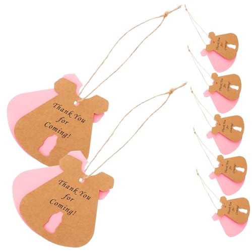 Housoutil 1 Satz Hängeetikett Aus Kraftpapier Parteibevorzugungs-tag Party-tag Geschenkanhänger Preisschilder Aus Papier Danke Etiketten-tags Geschenkpapier-etiketten Danke Tags Hanfseil von Housoutil