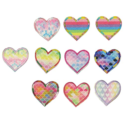Housoutil 1 Satz Herzförmige Stickerei Patches Teiliges Für Kleidung Zum Reparieren Und Dekorieren Von Jeans Shirts Röcken Und Rucksäcken Süßes Design Für Diy Projekte 18 Stück von Housoutil