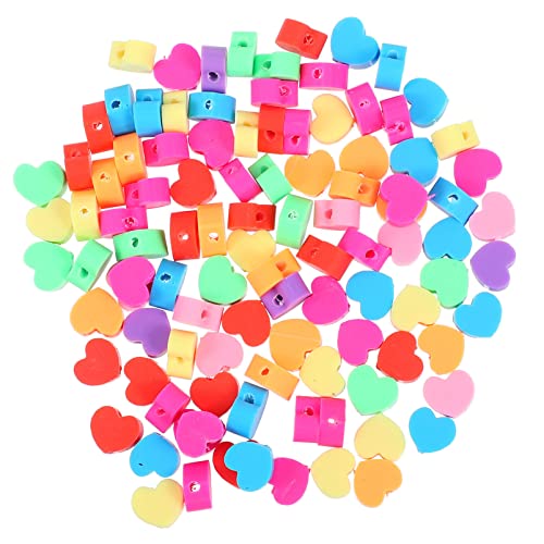 Housoutil 1 Satz Herzperlen Bunte Polymer Perlen Für Diy Armbänder Schmuckherstellung Für Bastelprojekte Mit Familie Und Freunden 100 Stück Housoutil 1 Satz Herzperlen Bunte Polymer Perlen Für Diy Armbänder Schmuckherstellung Für Bastelprojekte Mit Familie Und Freunden 100 Stück von Housoutil