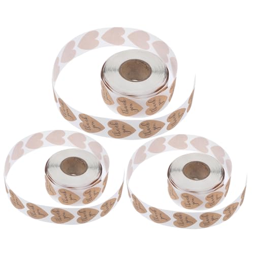 Housoutil 1 Satz Kreative Diy Klebeetiketten aus Kraftpapier Beschreibbare Verschlussaufkleber für Backverpackungen pro für Geschenketiketten und Partydekoration von Housoutil