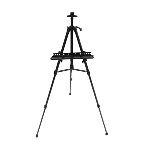 Housoutil 1 Satz Künstlerstaffeleien Zum Malen Tragbares Malerhandel Lackierständer Staffeleien Für Schilder Maltisch Outdoor -staffelei Metall -trail Lackierstand Aluminiumlegierung Schwarz von Housoutil