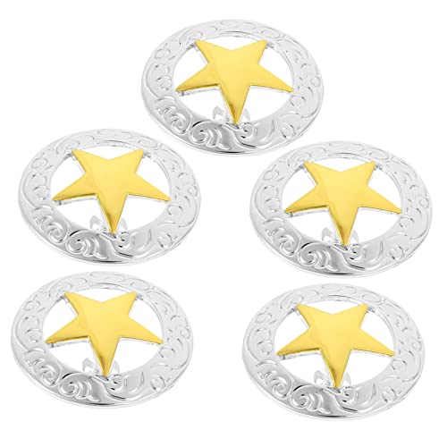 Housoutil 1 Satz Legierungsschnalle Tasten Schaltflächen Für Sammelalbum Nähen Klein Knöpfe Kunsthandwerk Stern Pentagramm-taste Knopf Für Kleidung Runde Bastelknöpfe Metallknöpfe 5 Stück Housoutil 1 Satz Legierungsschnalle Tasten Schaltflächen Für Sammelalbum Nähen Klein Knöpfe Kunsthandwerk Stern Pentagramm-taste Knopf Für Kleidung Runde Bastelknöpfe Metallknöpfe 5 Stück von Housoutil