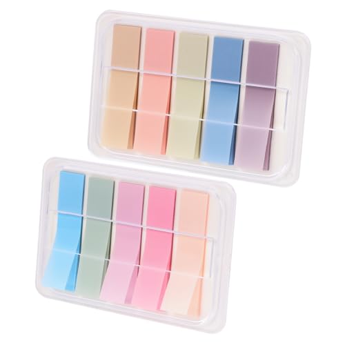 Housoutil 1 Satz Lesezeichen Streifen Boxen Mit Praktischen Selbstklebenden Index Tabs Pastellfarben Für Büro Und Zuhause Buchaccessoires Für Effektives Markieren Und Organisieren 4boxen von Housoutil