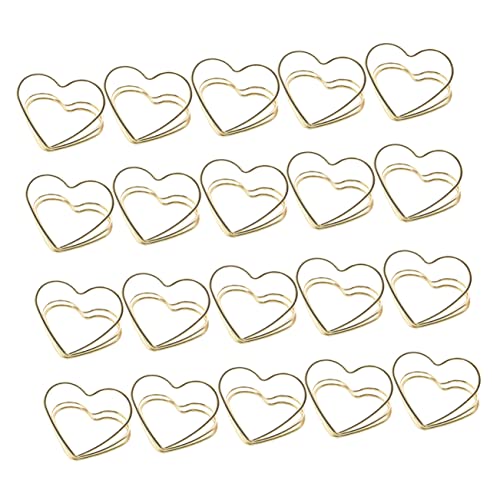 Housoutil 1 Satz Liebesbriefhalter Notizhalter Clipständer Kartenhalter Organisator Des Visitenkarteninhabers Willkommen Herz-memo-clip Memoclip Aus Metall Memo -clips Notizen Clips 20 Stück von Housoutil
