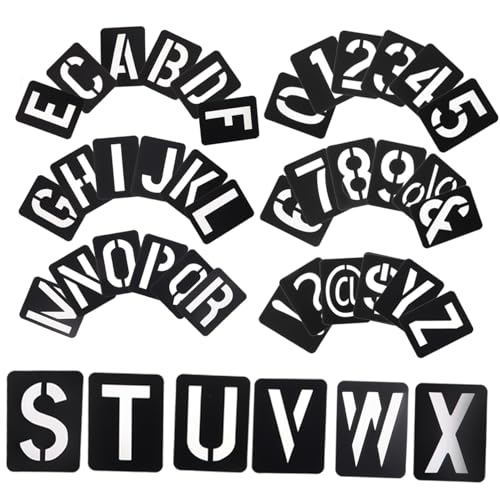 Housoutil 1 Satz Lineal Für Briefvorlagen Schablonen Zum Basteln Wiederverwendbar Riesige Schablonen Alphabet-vorlagen Briefe Schablonen Und Vorlagen Zum Malen Von Buchstaben Vinyl Black Pp von Housoutil