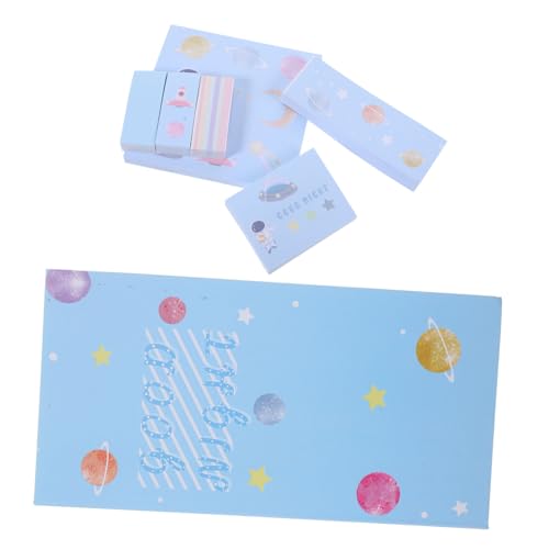 Housoutil 1 Satz Lovely Note Sticker Selbstklebende Notizzettel Blaues Praktische Haftnotizen für Büro und Zuhause Wiederverwendbar und Stark Haftend von Housoutil