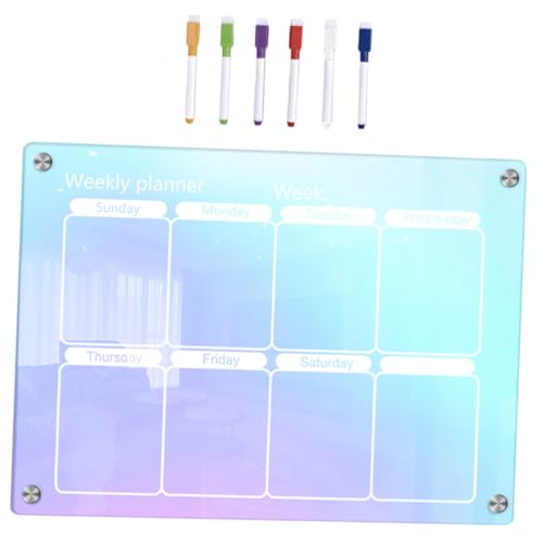 Housoutil 1 Satz Magnettafel für Wände Notizblock wöchentlich Planke Schreibtisch kühlschrank Magnettafel für die Wand Magnetische, trocken abwischbare Tafel Acryl Housoutil 1 Satz Magnettafel für Wände Notizblock wöchentlich Planke Schreibtisch kühlschrank Magnettafel für die Wand Magnetische, trocken abwischbare Tafel Acryl von Housoutil