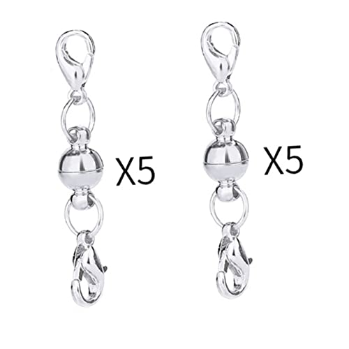 Housoutil 1 Satz Magnetverschlüsse Rundball Kreative Verschlüsse Für Und Armbänder Silber Diy Schmuckzubehör Stark Und Sicher Für Ihre Schmuckprojekte 20 Stück von Housoutil