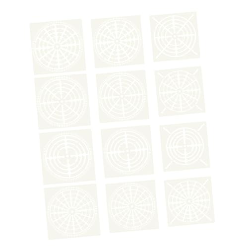 Housoutil 1 Satz Malvorlage Schablone Punktierung Runden Mandalas Kreisvorlagen Zum Zeichnen Das Haustier 12 Stück von Housoutil